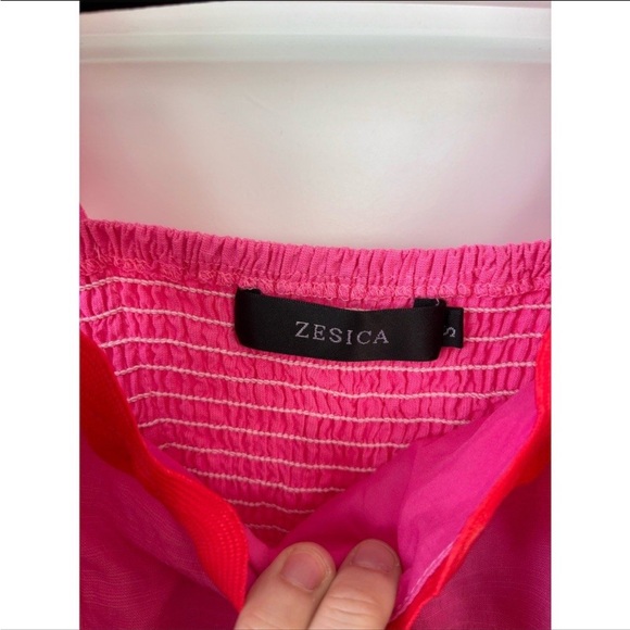 Chic Pink Ruffle Midi Dress - Picture 3 of 4